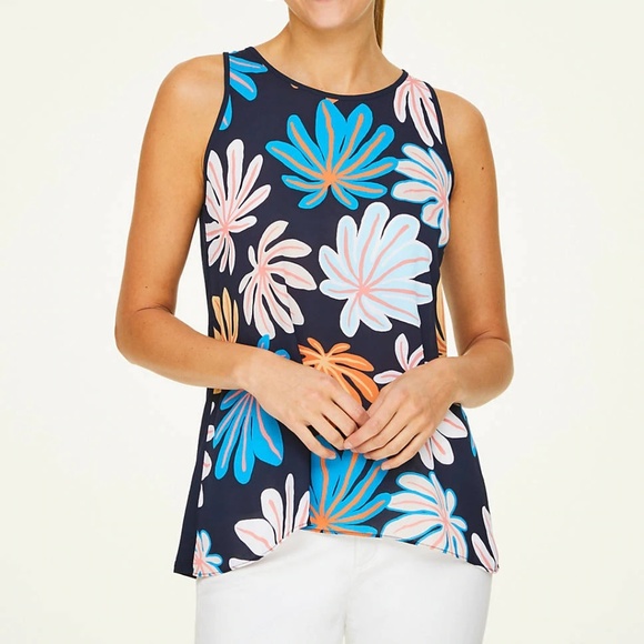 LOFT Tops - LOFT Leaf Tie Back Sleeveless Top